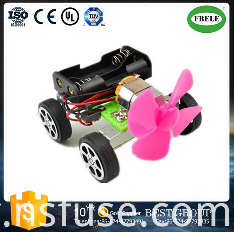 DIY Wind Power Mini Car Science and Technology Manufacture Model for Education